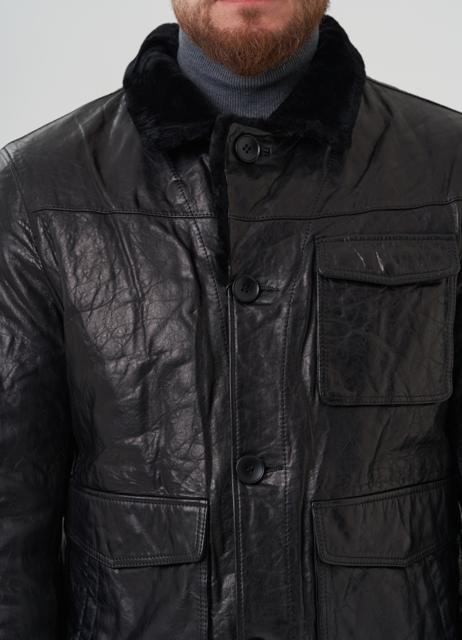 Куртка мужская из натуральной кожи  модель № 82302 универмаг малина