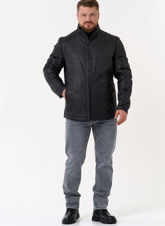 Мужская куртка с воротником стойкой