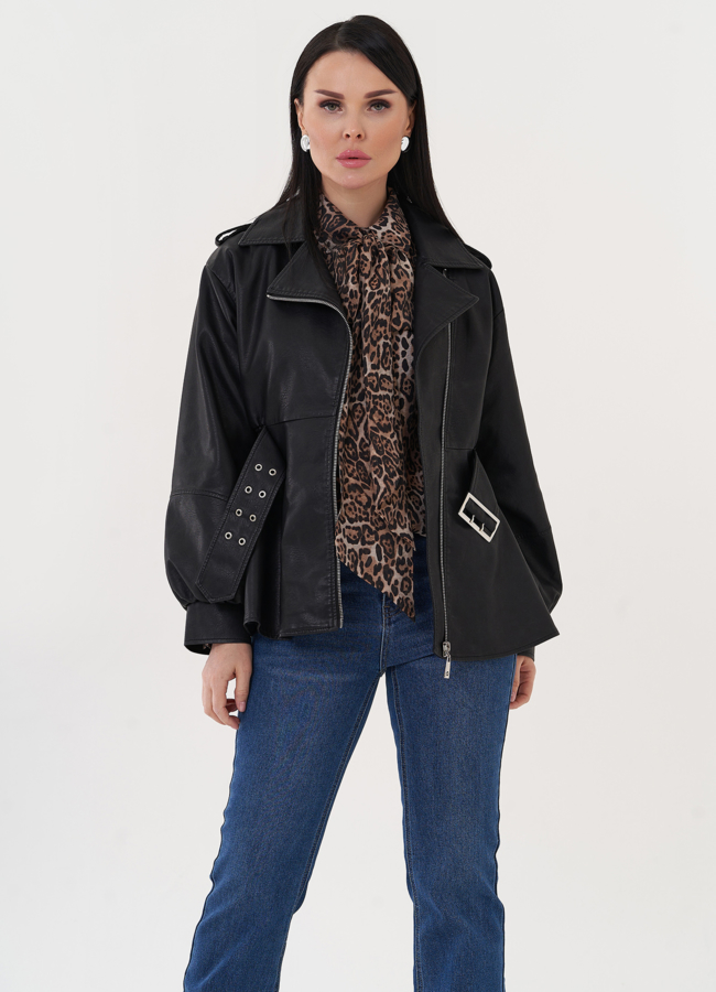 Куртка-косуха с резинкой по талии модель № 26968 универмаг малина