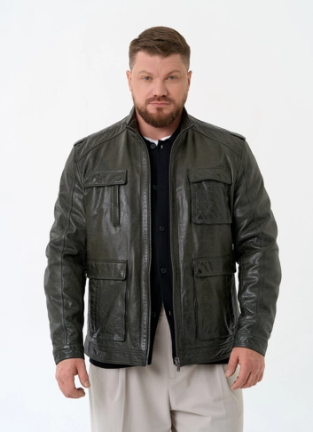 Мужская куртка из натуральной кожи фото