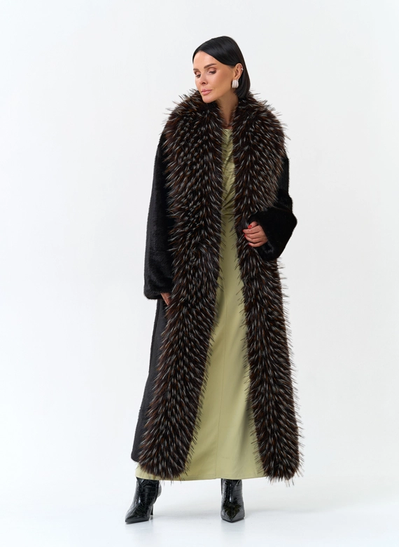 Женская шуба из эко меха фото