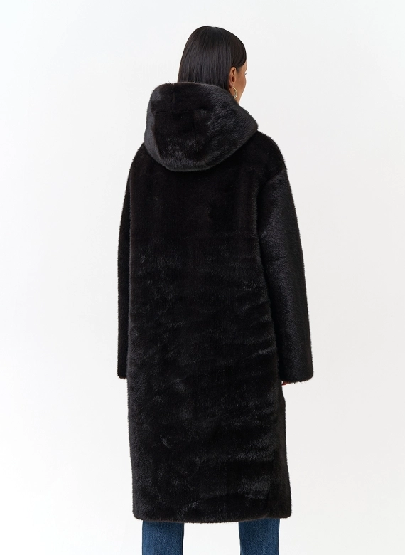Женская шуба из эко меха фото