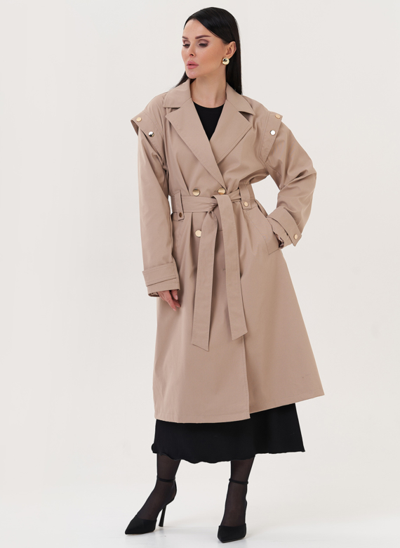 Классический плащ бежевого цвета