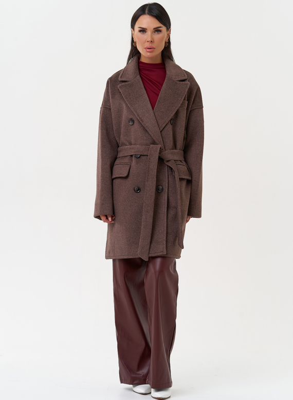 Двубортное женское пальто