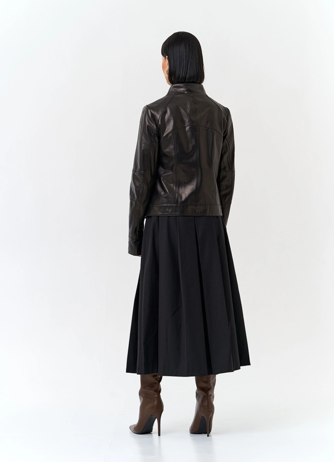 Женская куртка из натуральной кожи модель № 32750 в рассрочку