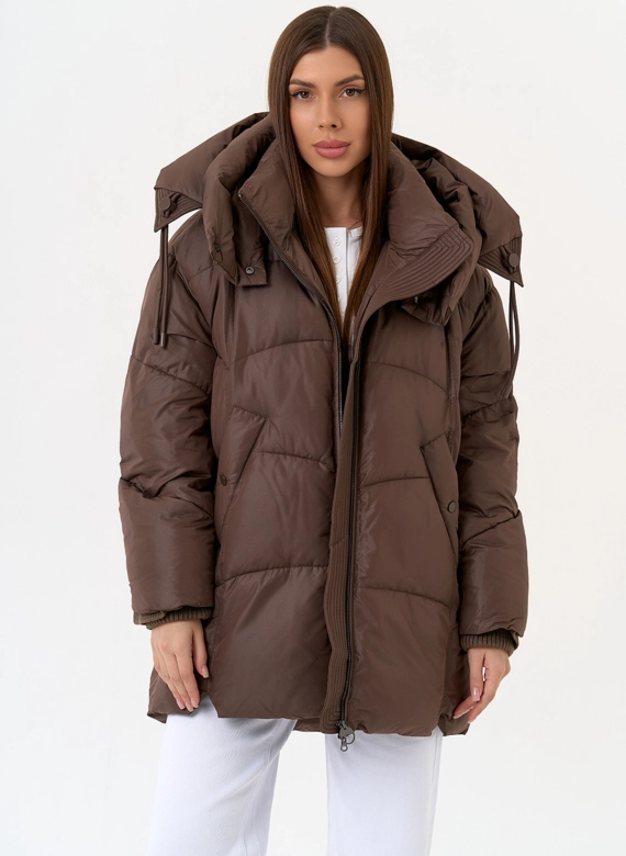 Женский пуховик с капюшоном
