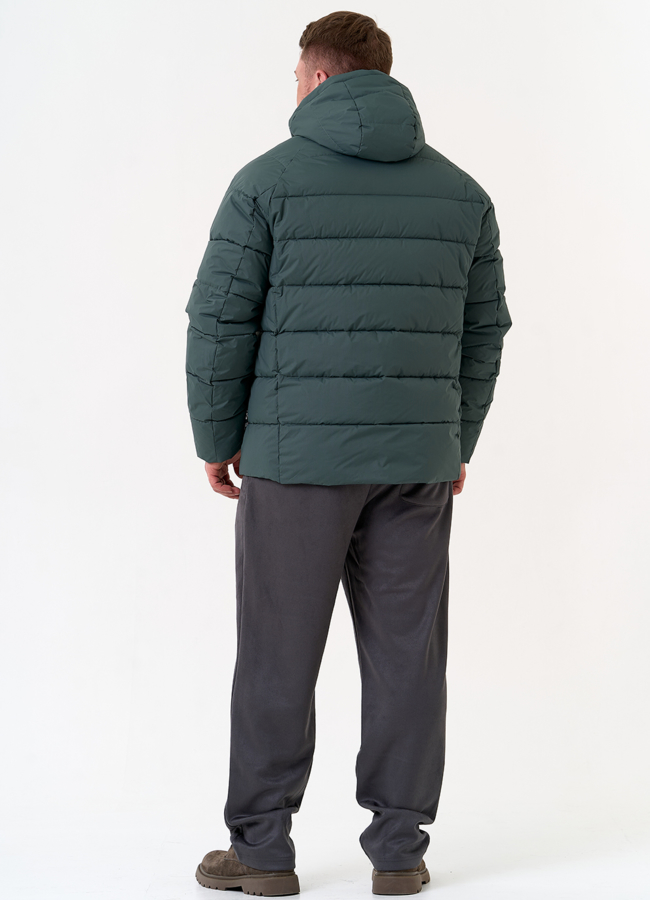 Мужской пуховик с капюшоном  модель № 31457 в кредит