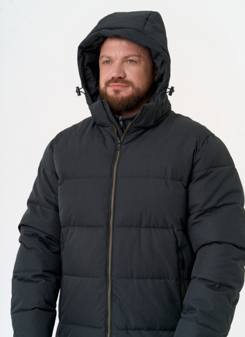 Мужской пуховик с капюшоном 