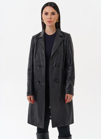 Плащ женский из натуральной кожи