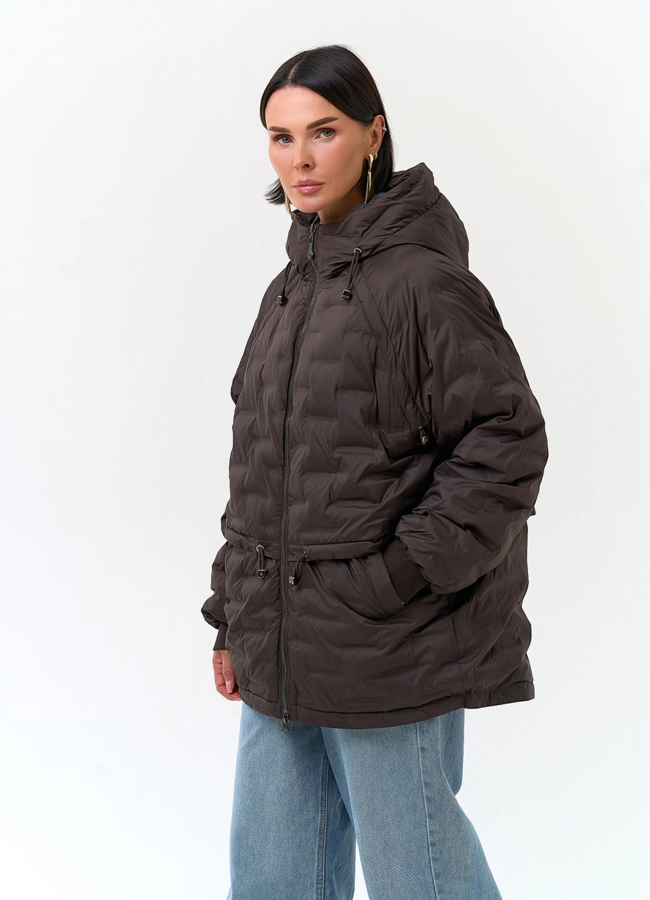 Женская куртка с капюшоном модель № 33794 универмаг малина