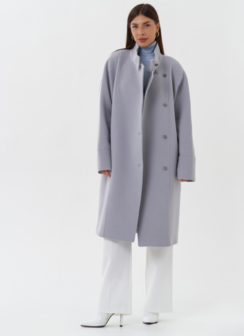 Женское пальто серого цвета