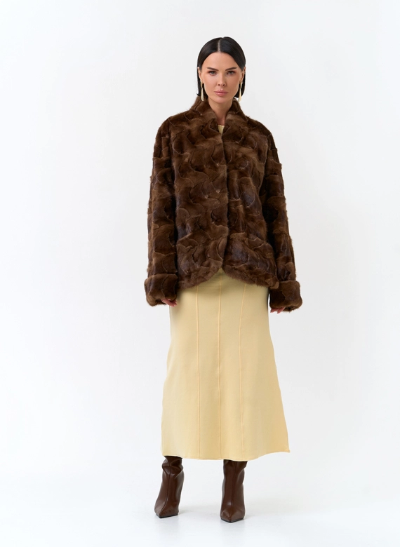 Жакет из меха частей норки