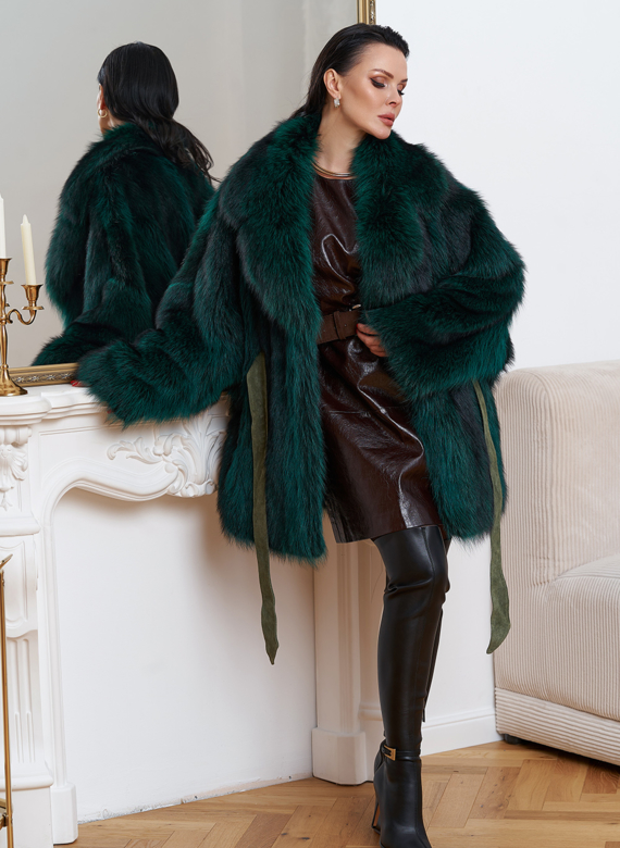 Шуба из енота летучая мышь